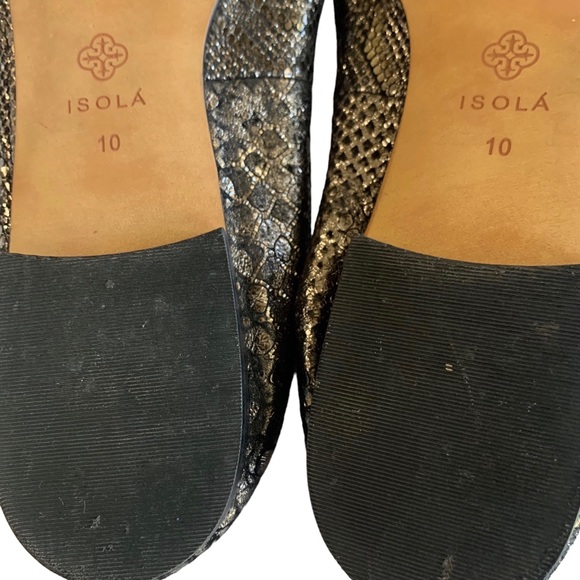 ISOLA PADRA METALLIC LEATHER POINTY TOE FLATS - Picture 14 of 16